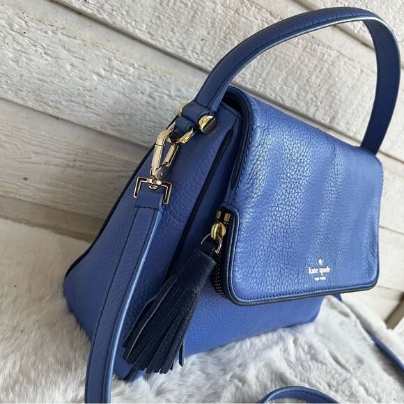 KATE SPADE Periwinkle Chester Street Miri Flap Satchel Tote Crossbody Leila - Picture 5 of 12
